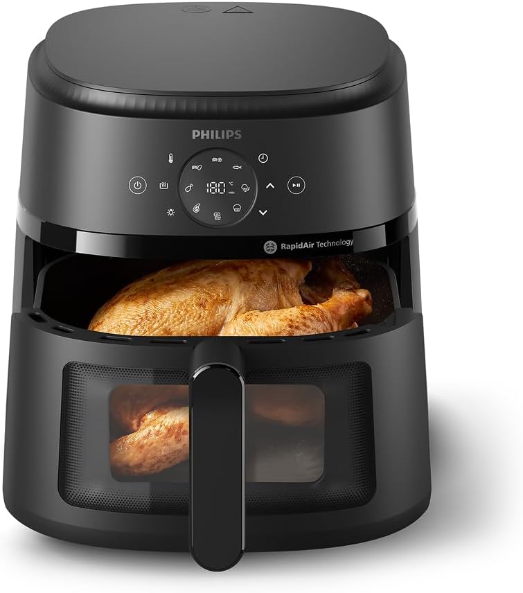 Philips Airfryer 2000 Serie Heißluftfritteuse, Schwarz, 6,2L