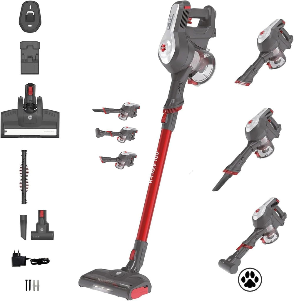 Scopa ricaricabile Hoover H-Free 100 5 in 1 con Turbo Boost e spazzola con luci LED