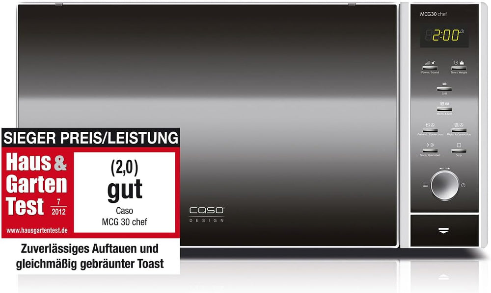 CASO | MCG30 chef 3-in-1 Mikrowelle mit Grill und Heißluft 2200W