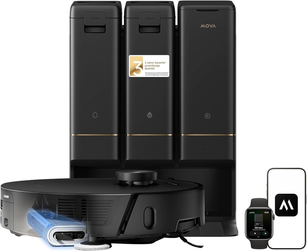Robot aspirapolvere e lavapavimenti Mova Z50 Ultra, 19000 P