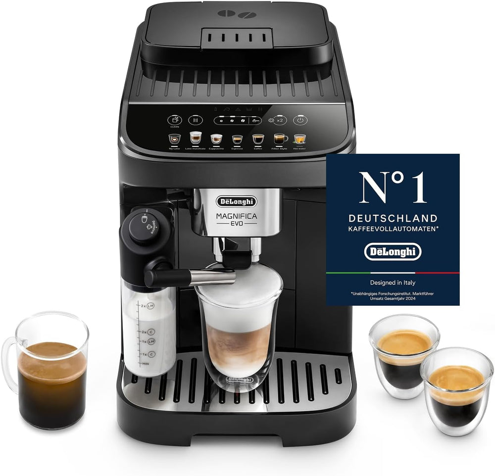 De’Longhi Magnifica Evo – Perfekter Kaffeevollautomat mit LatteCrema-Milchaufschäumer