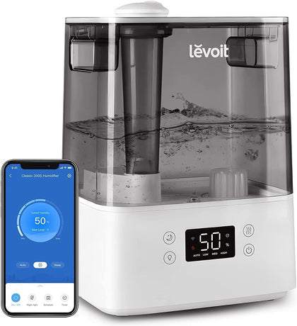 LEVOIT Umidificatore Intelligente WiFi, 4,5 L, Ricarica dall'Alto, 26 dB