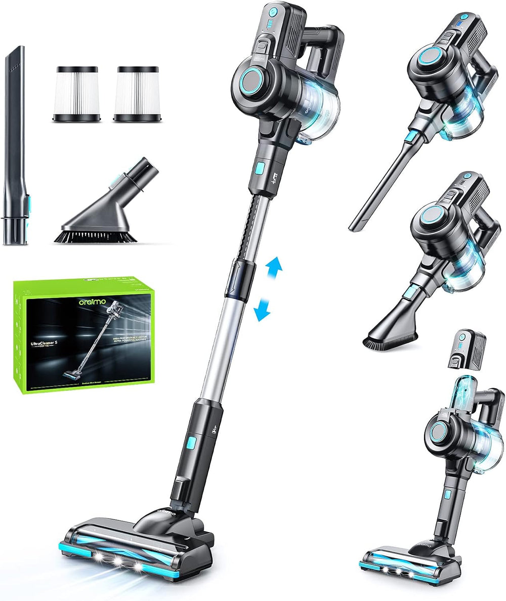 Oraimo Akku Staubsauger, 6-in-1 Staubsauger Kabellos