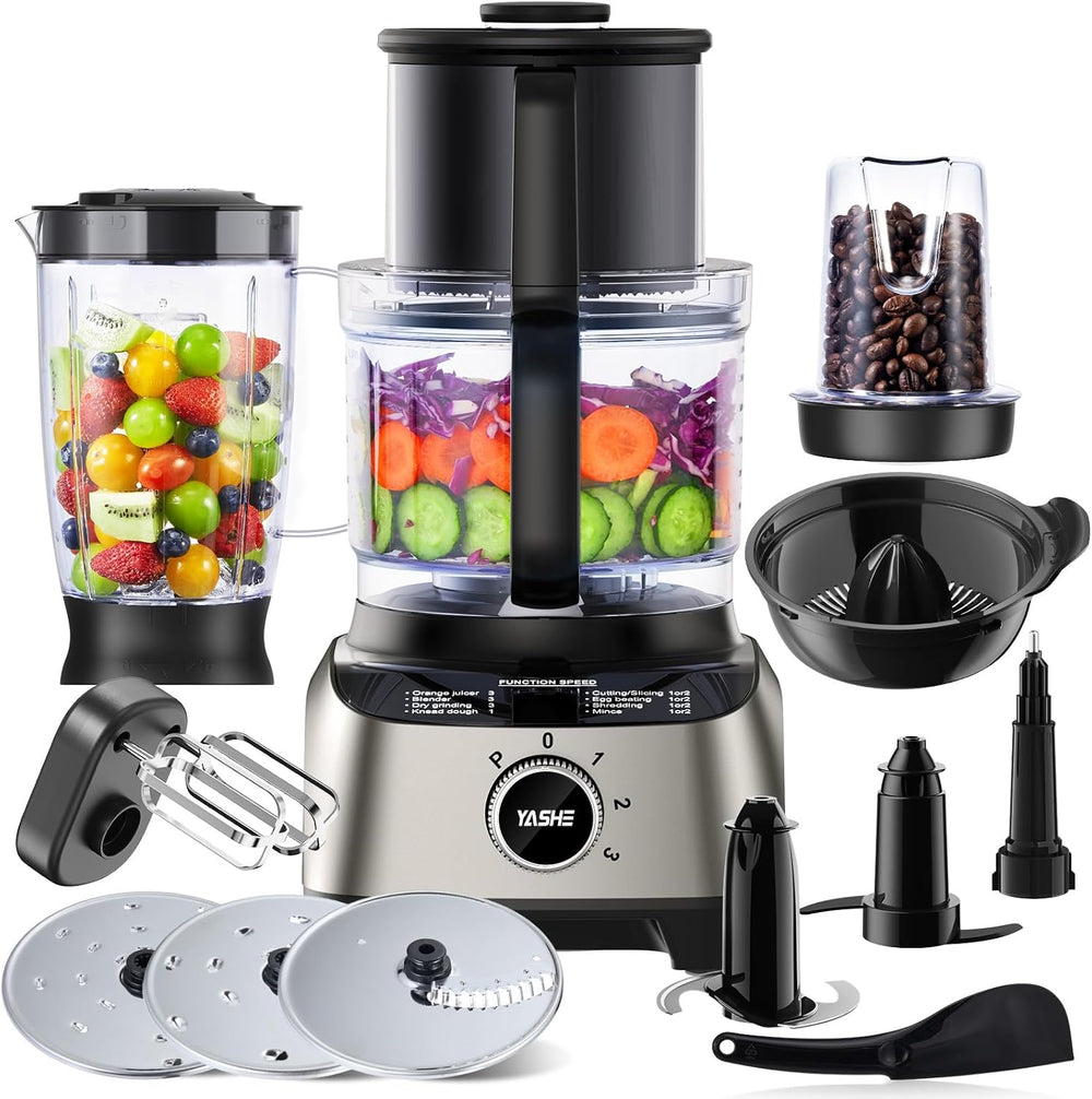 YASHE Multifunktionale Küchenmaschine, 11-in-1 Blender, Mixer