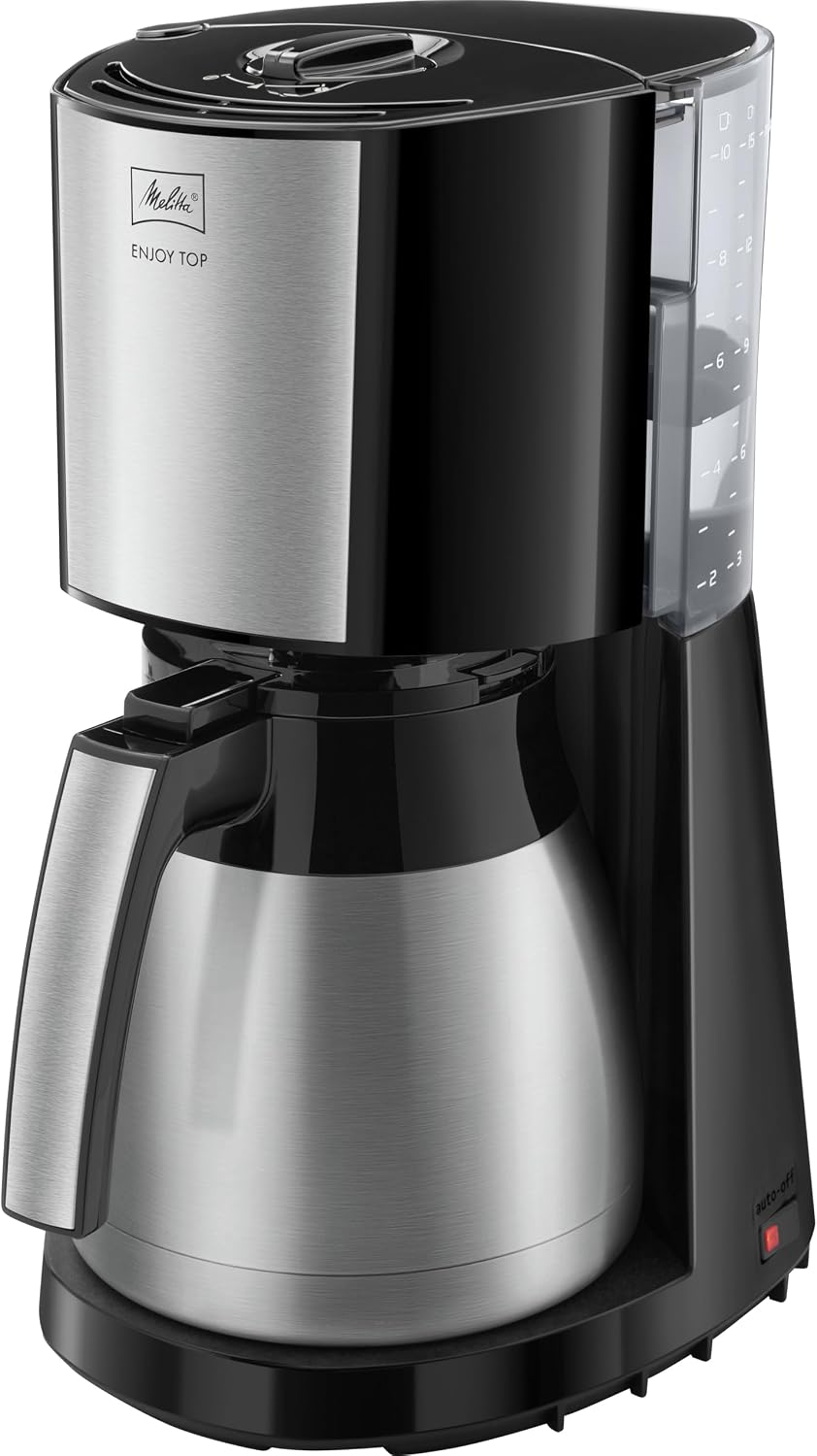 Melitta Enjoy Top Therm – Macchina per caffè americano con caraffa termica in acciaio inox