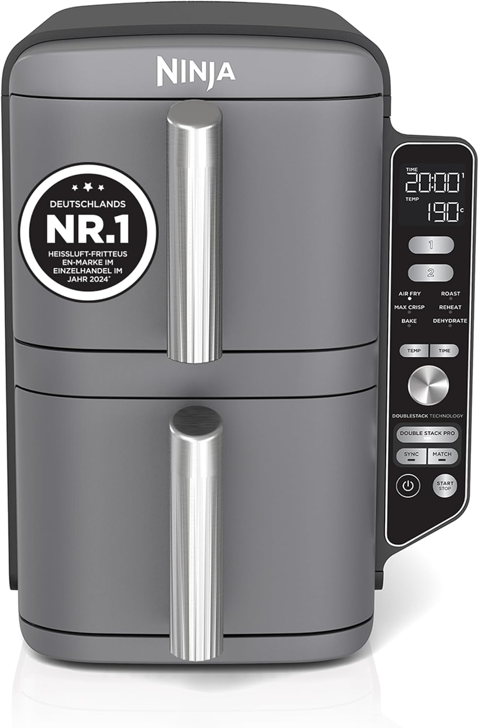 Ninja Double Stack XL Air Fryer Heißluftfritteuse, 9,5L