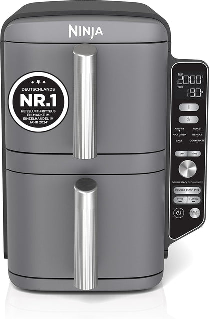 Ninja Double Stack XL Air Fryer Heißluftfritteuse, 9,5L