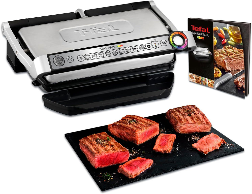 Tefal OptiGrill+ XL, Grill elettrico con 9 programmi di cottura