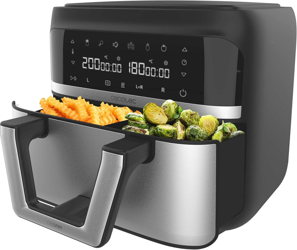 Cecotec Ölfreie Heißluftfritteuse Cecofry Dual 9000