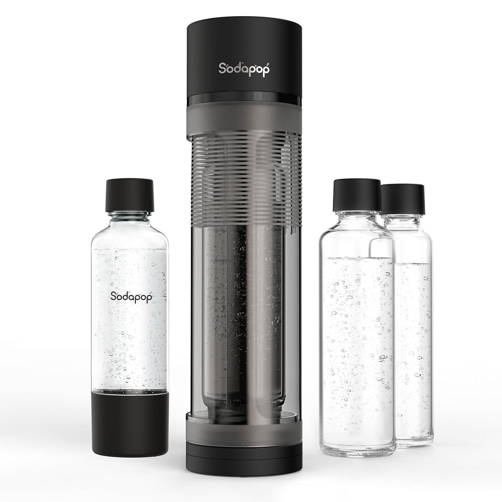 Sodapop Logan, gasatore d'acqua, incl. 2 bottiglie in vetro