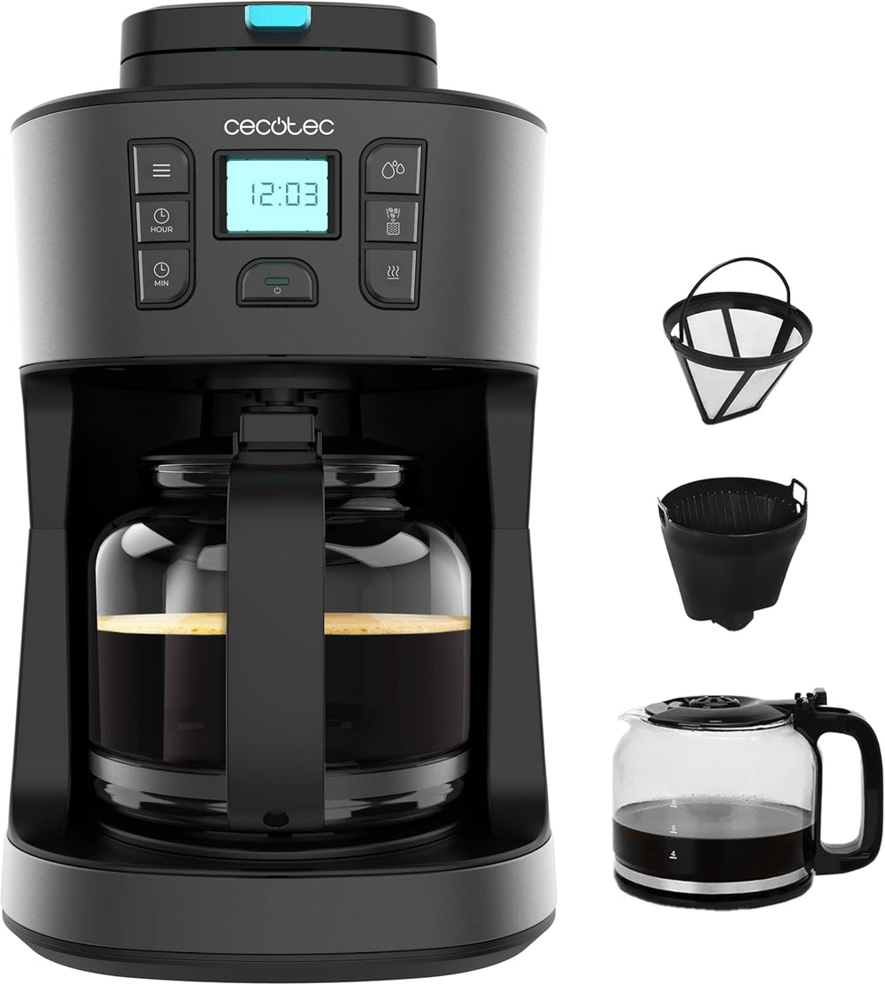 Cecotec Macchina da caffè con filtro Coffee 66 Grind & Drop. 1086 W