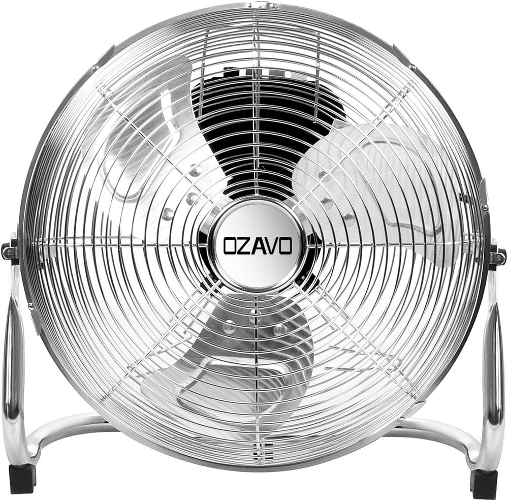 OZAVO Robuster Bodenventilator aus Metall, industrieller Luftumwälzer