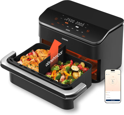 Friggitrice ad aria calda COSORI a 2 camere, 8 in 1 Dual Blaze TwinFry XXL 10L