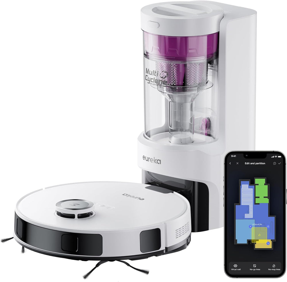 EUREKA NERE10s Staubsaugerroboter mit Station