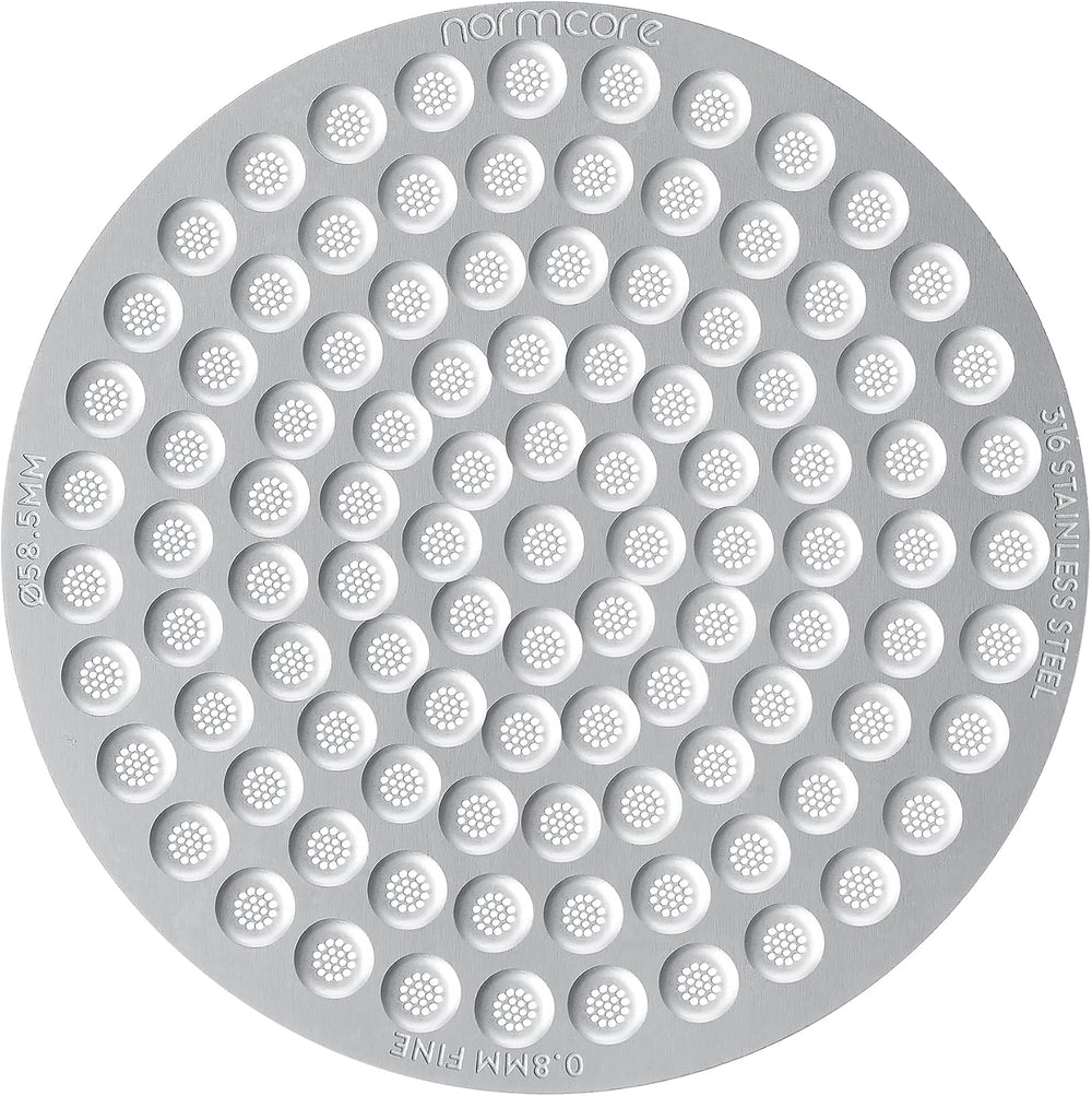 Normcore 58,5 mm Scheibensieb, 0,8 mm stark, unteres Duschsieb