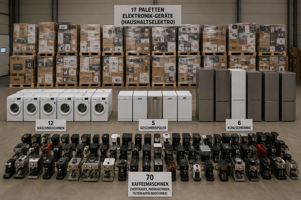 17 Paletten Haushaltselektro + vieles mehr! (Reparaturbedürftig, für Bastler)